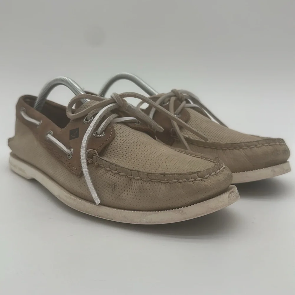 Sperry Billfish Top-Sider Brown and Tan Vented Boat Shoes Mens Size 10M